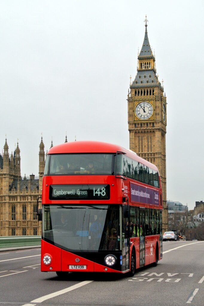 Map of The United Kingdom & Travel Guide, London Double Deck Bus