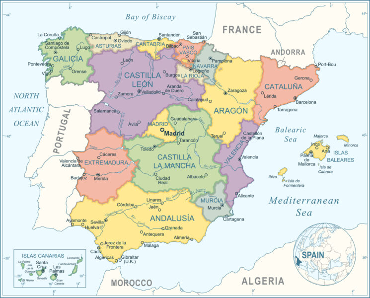 Map of Spain - Best Places to Visit in Spain for First-Timers