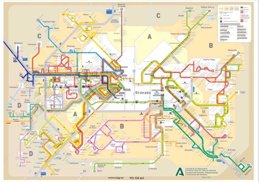 Granada Bus Route Map