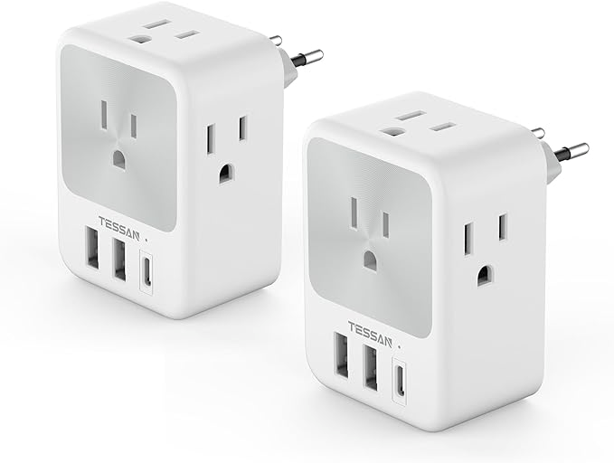 European Travel Plug Adapter 2 Packs