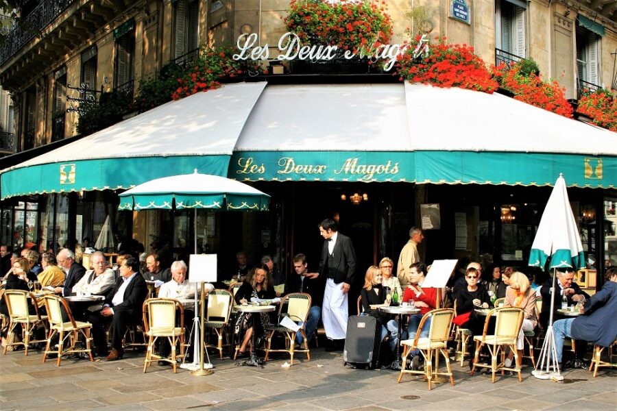 Les Deux Magots café, at the heart of intellectual Paris