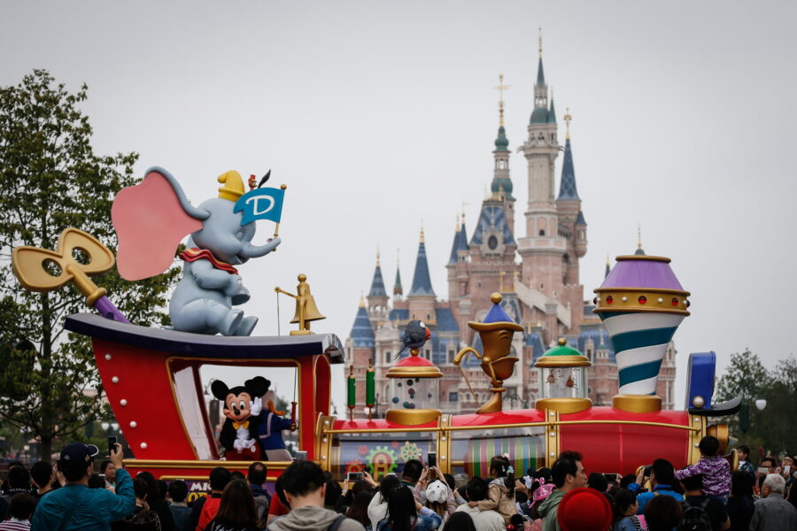 A parade in Shanghai Disneyland at the Shanghai Disney Resort in Pudong, Shanghai, China.