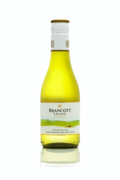 Bottle of Brancott Estate Sauvignon Blanc Wine From Marlborough, South Island, New Zealand.