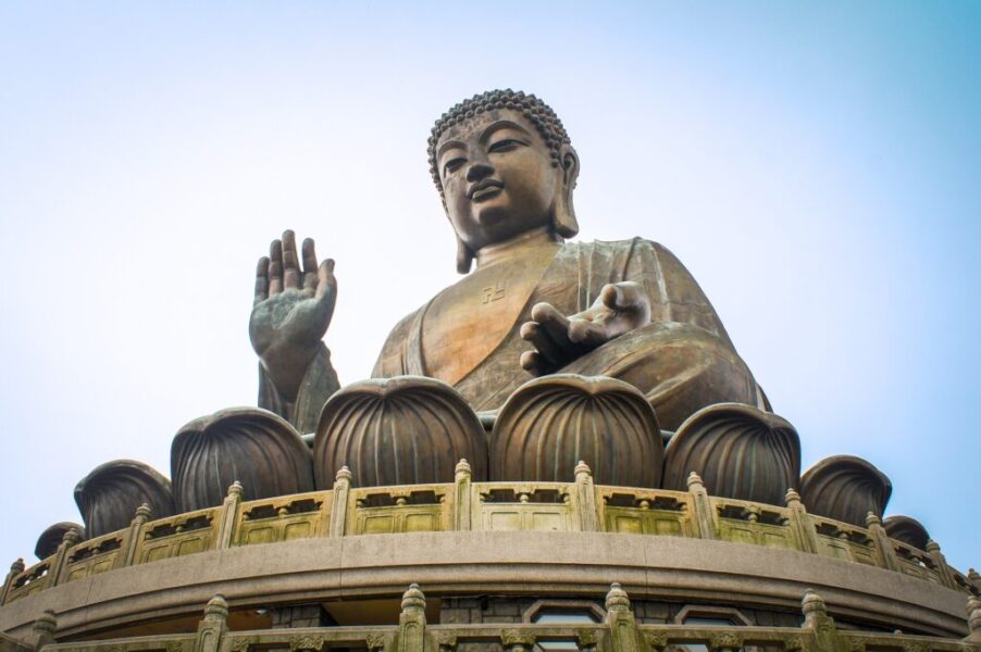 Tian Tan Buddha, or the Big Buddha Statue at Po Lin Monastery, Hong Kong