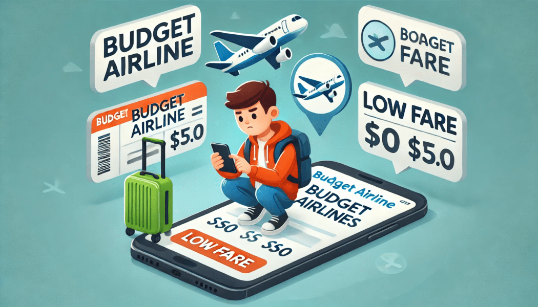 A young flyer is researching budget airlines. Best Air fares Reviews & How We Book Cheap Flights