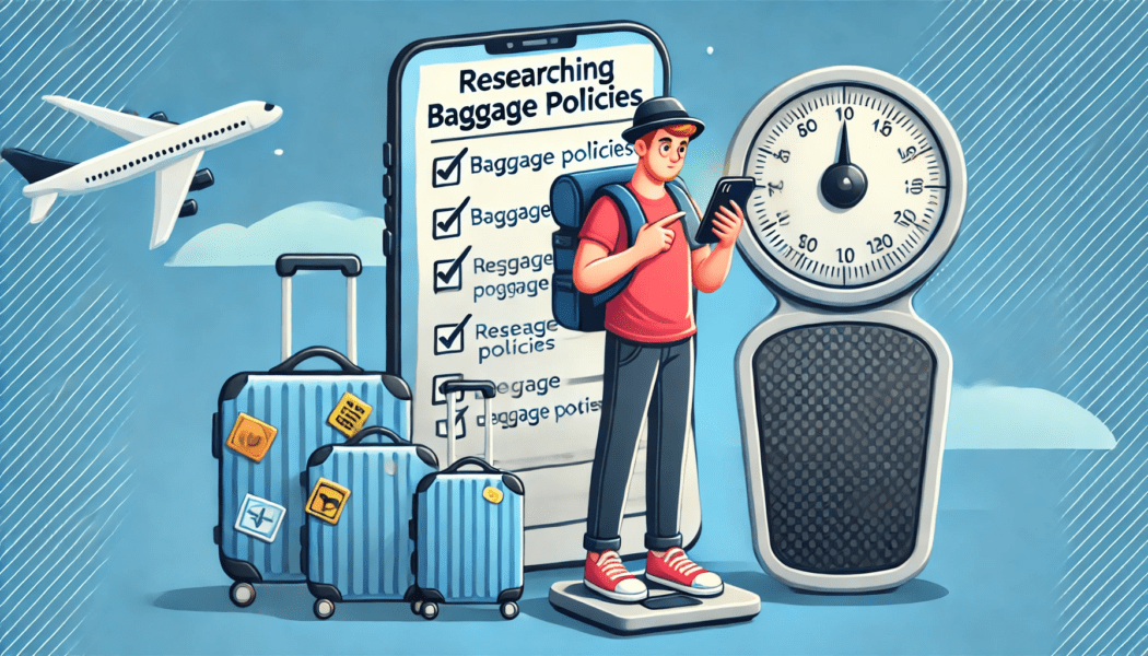 A traveler performs a final weigh-in of his luggage before flying. Best Air fares Reviews & How We Book Cheap Flights