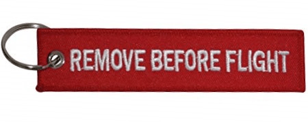 Aircraft "Remove Before Flight" Luggage Tag