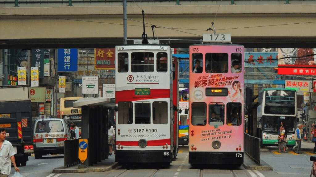 Hong Kong Double Deck Tramcars