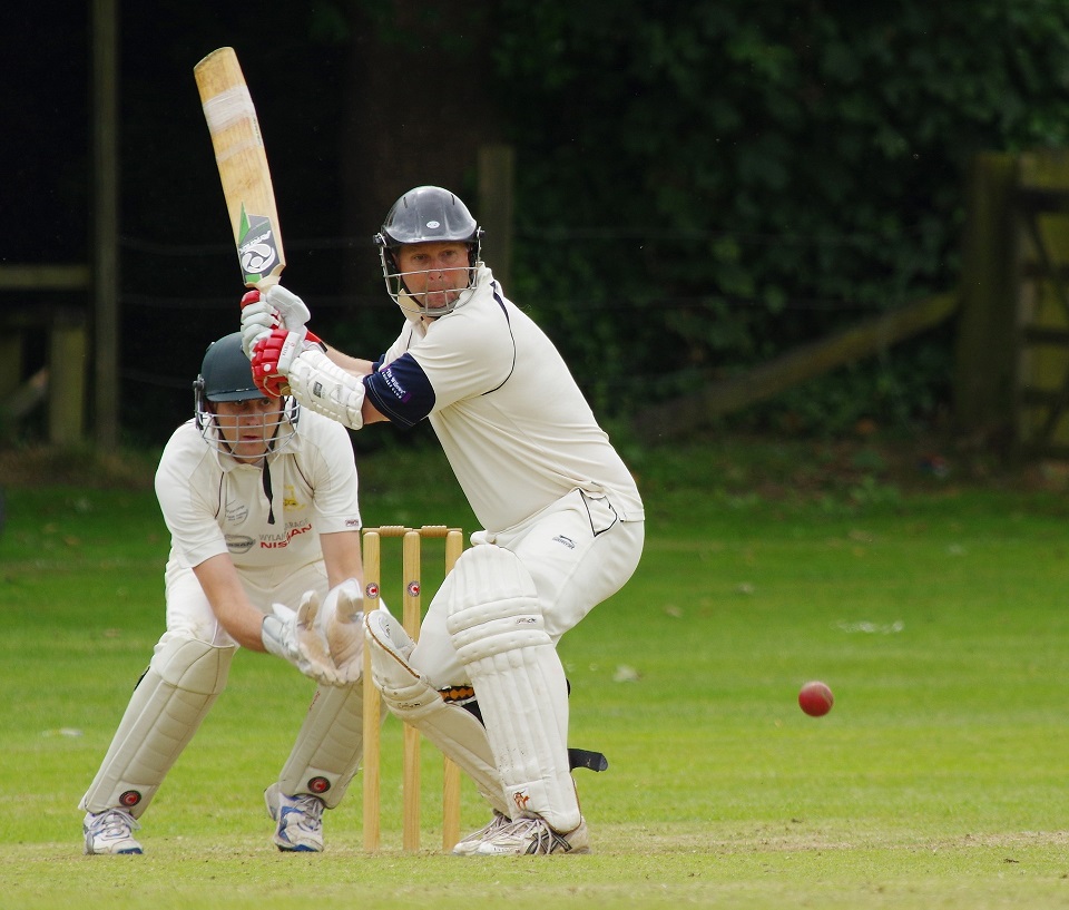 The Batsman and Wicketkeeper ready for the ball