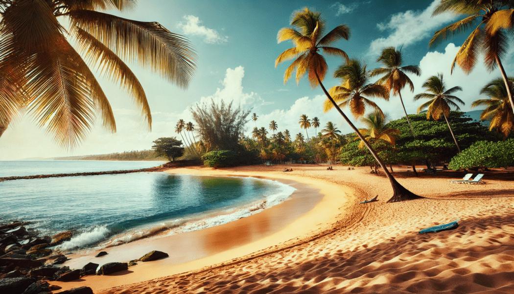 Beach scene in San Juan - Flights to Puerto Rico